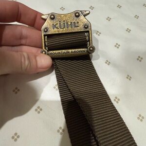 Kuhl Mens Brass Buckle Brown Belt 34”